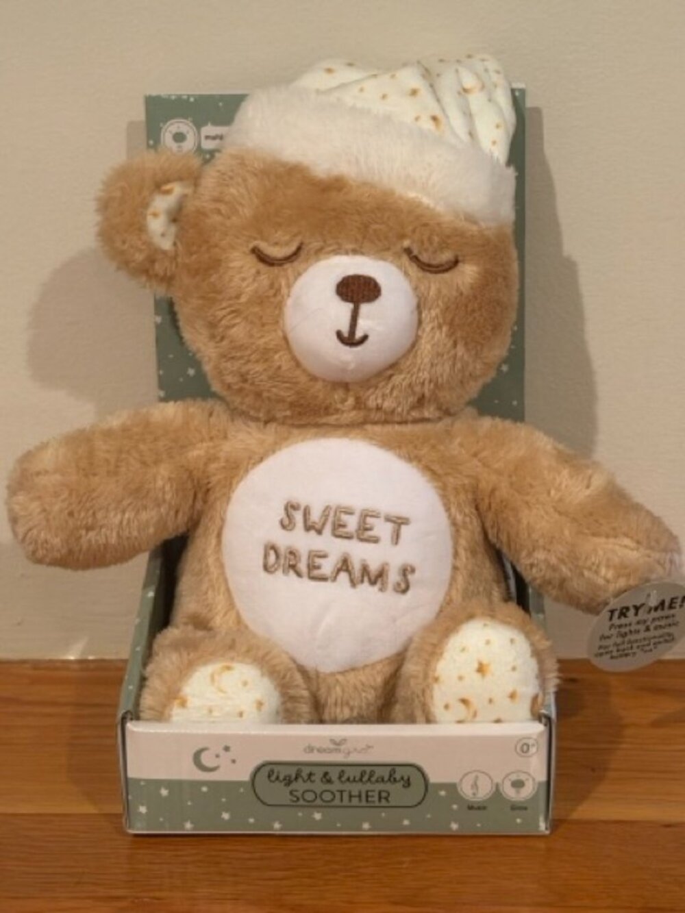 Light and lullaby Soother bear. New unopened.